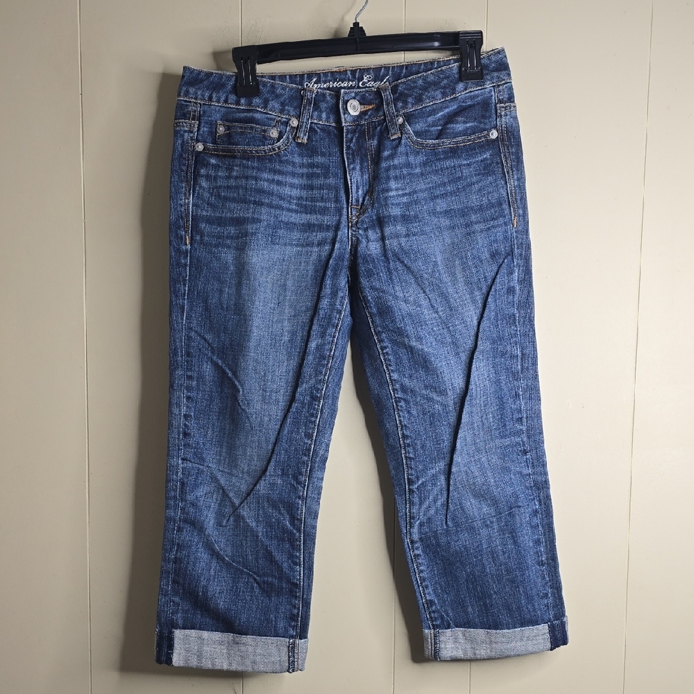 Women's American Eagle Boy Fit Straight Leg Denim  2